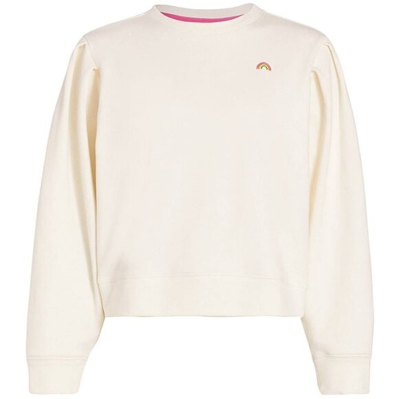 Terez Sugar Swizzle Rainbow Sweatshirt Off White Size L - Picture 1 of 9